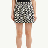 Geometric Print Cotton Shorts
