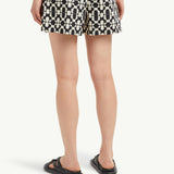 Geometric Print Cotton Shorts