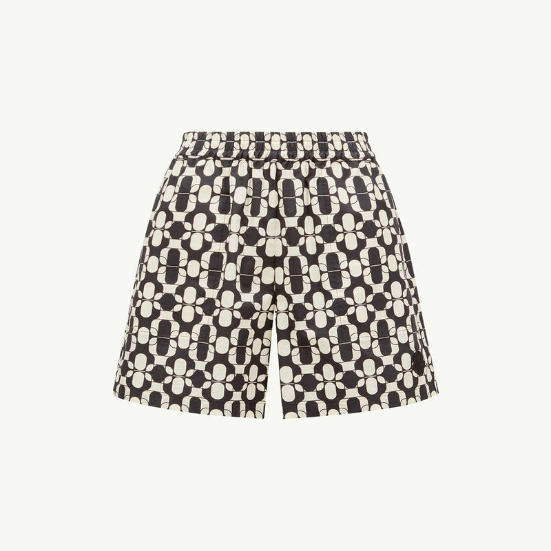 Geometric Print Cotton Shorts