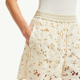 Floral Macramé Shorts