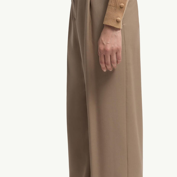 Wool Gabardine Tailored Trousers