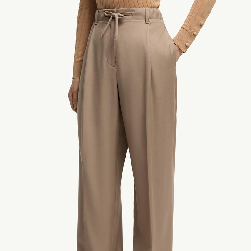 Wool Gabardine Tailored Trousers