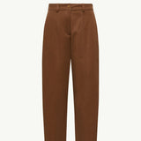 Straight Leg Cotton Gabardine Trousers