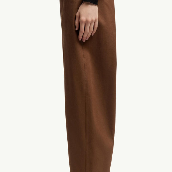 Straight Leg Cotton Gabardine Trousers