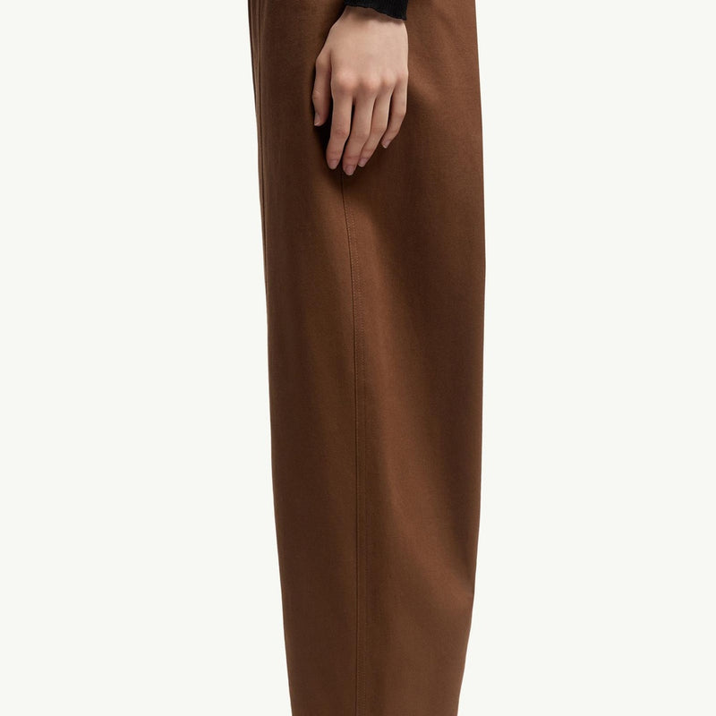 Straight Leg Cotton Gabardine Trousers