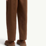 Straight Leg Cotton Gabardine Trousers
