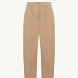 Straight Leg Cotton Gabardine Trousers