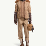 Straight Leg Cotton Gabardine Trousers