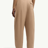 Straight Leg Cotton Gabardine Trousers