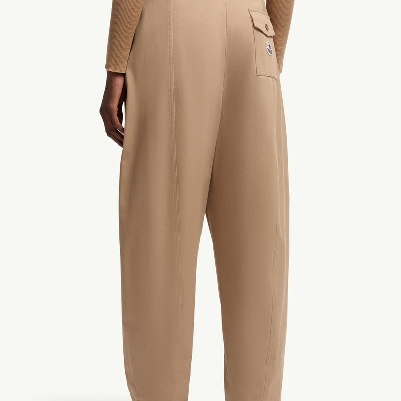 Straight Leg Cotton Gabardine Trousers