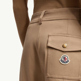 Straight Leg Cotton Gabardine Trousers
