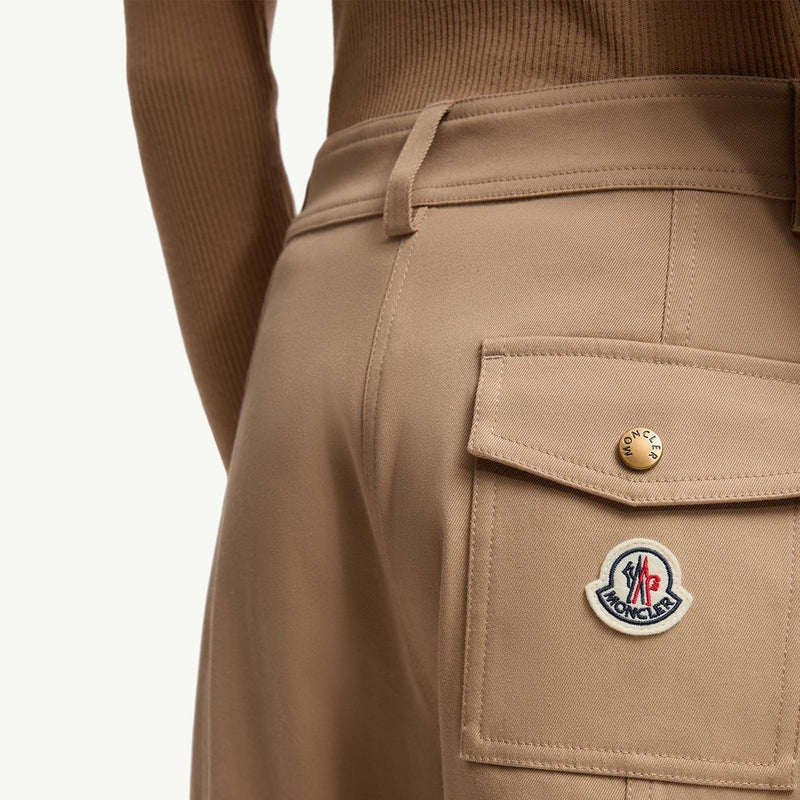 Straight Leg Cotton Gabardine Trousers