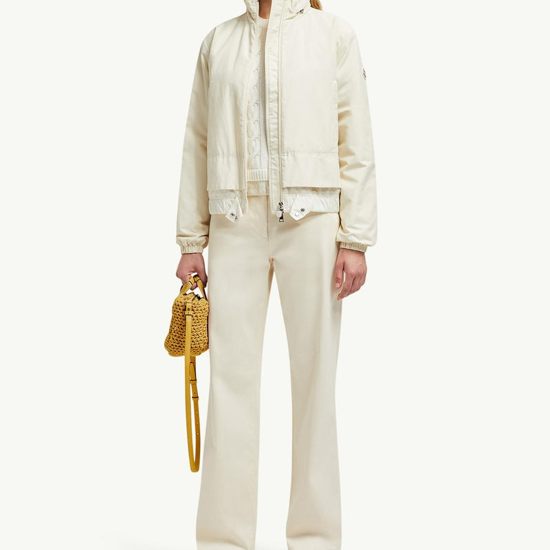 Cotton Gabardine Straight Leg Trousers