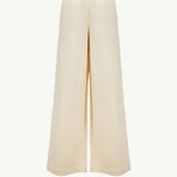 Cotton Gabardine Straight Leg Trousers