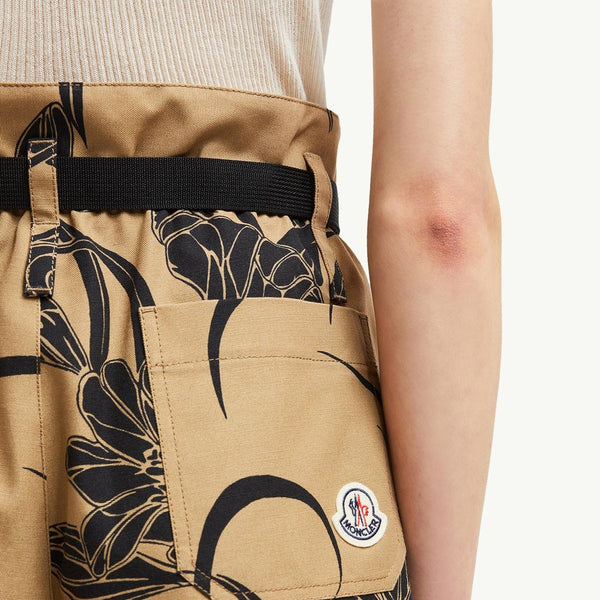 Floral Print Cotton Shorts