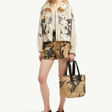 Floral Print Cotton Shorts