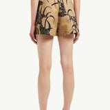 Floral Print Cotton Shorts