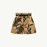 Floral Print Cotton Shorts