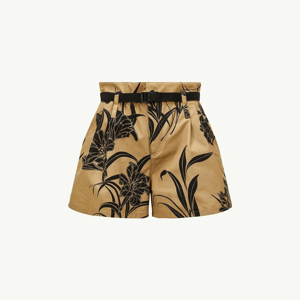 Floral Print Cotton Shorts
