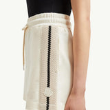 Crochet Accent Cotton Shorts