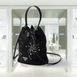 Re-Nylon embroidered mini-bag