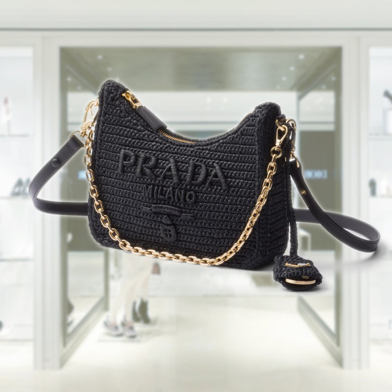 Prada Re-edition crochet mini-bag