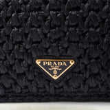 Woven fabric shoulder bag