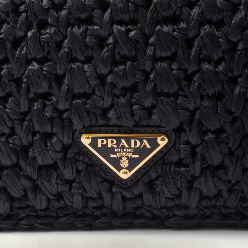 Woven fabric shoulder bag