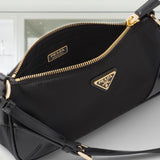 Re-Edition 2002 Re-Nylon and brushed leather shoulder bag