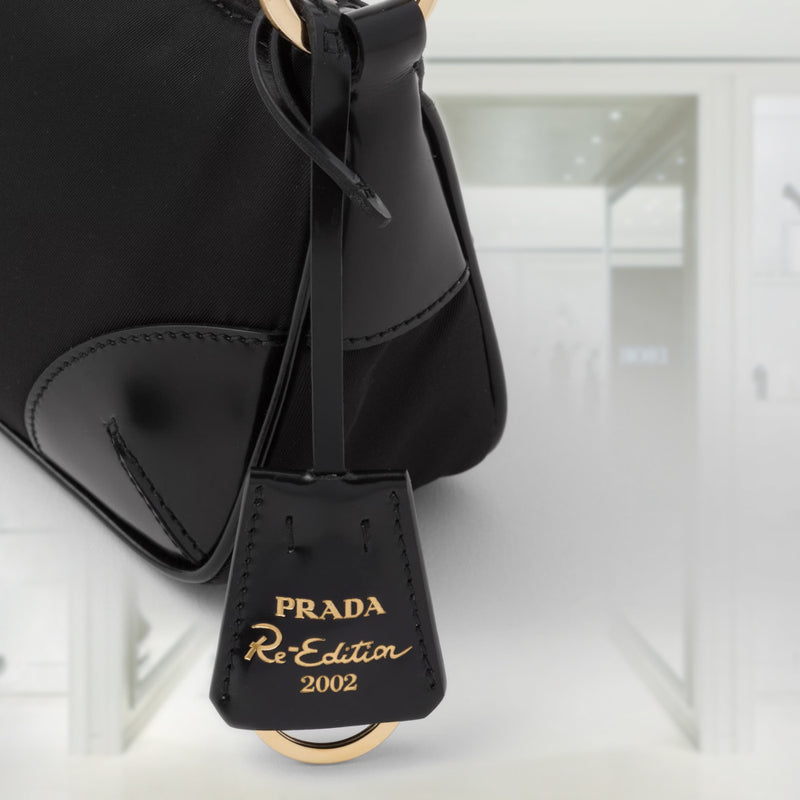 Re-Edition 2002 Re-Nylon and brushed leather shoulder bag