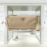 Re-Edition 2002 Re-Nylon and brushed leather shoulder bag
