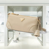 Re-Edition 2002 Re-Nylon and brushed leather shoulder bag
