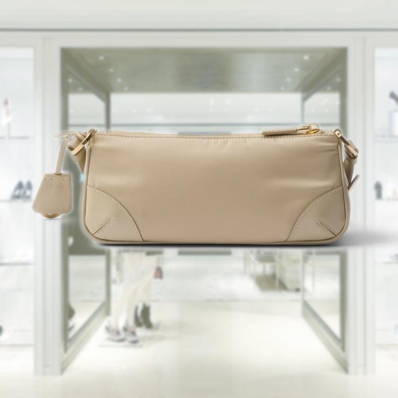 Re-Edition 2002 Re-Nylon and brushed leather shoulder bag