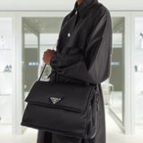 Re-Nylon large padded shoulder bag