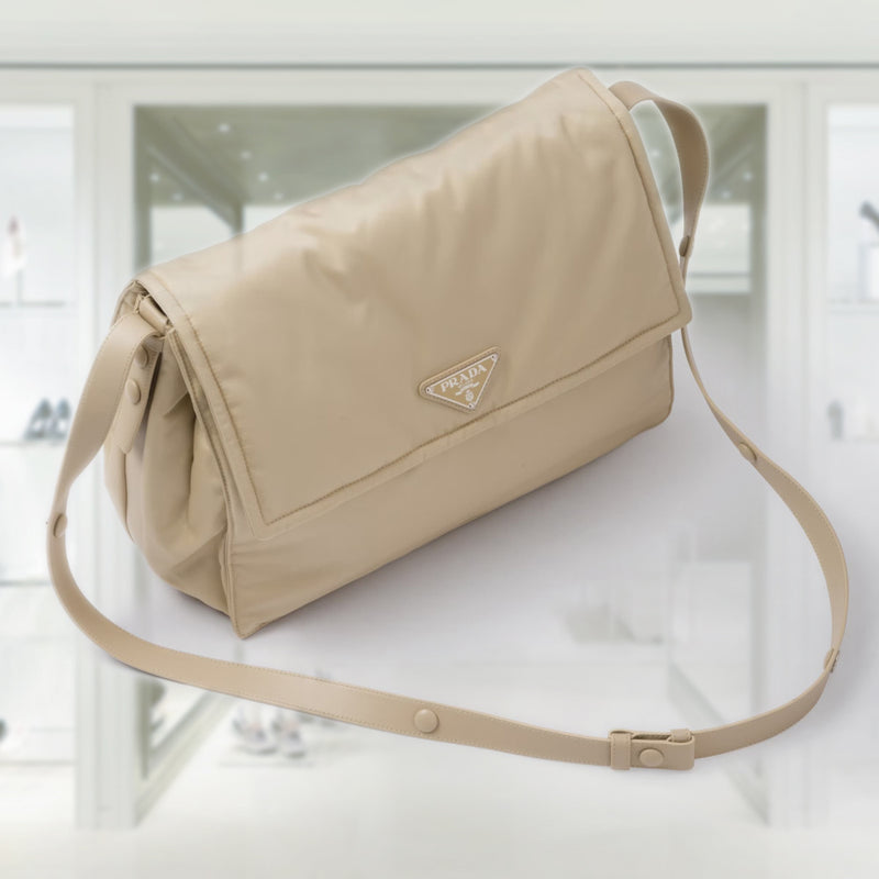 Re-Nylon large padded shoulder bag