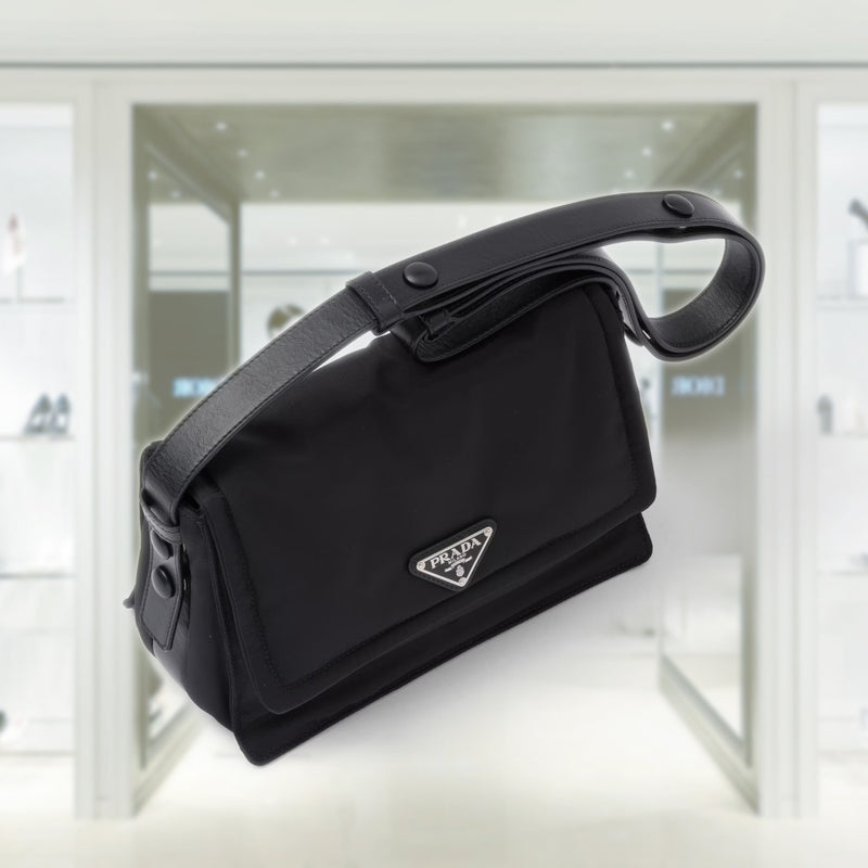 Small padded Re-Nylon shoulder bag