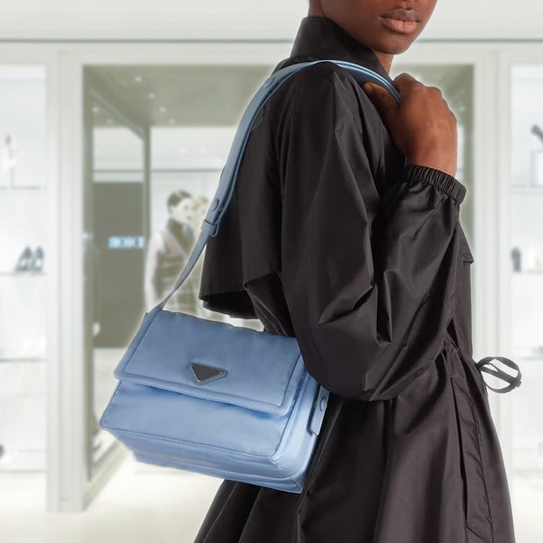 Small padded Re-Nylon shoulder bag