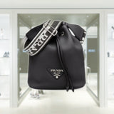 Leather bucket bag