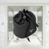 Leather bucket bag