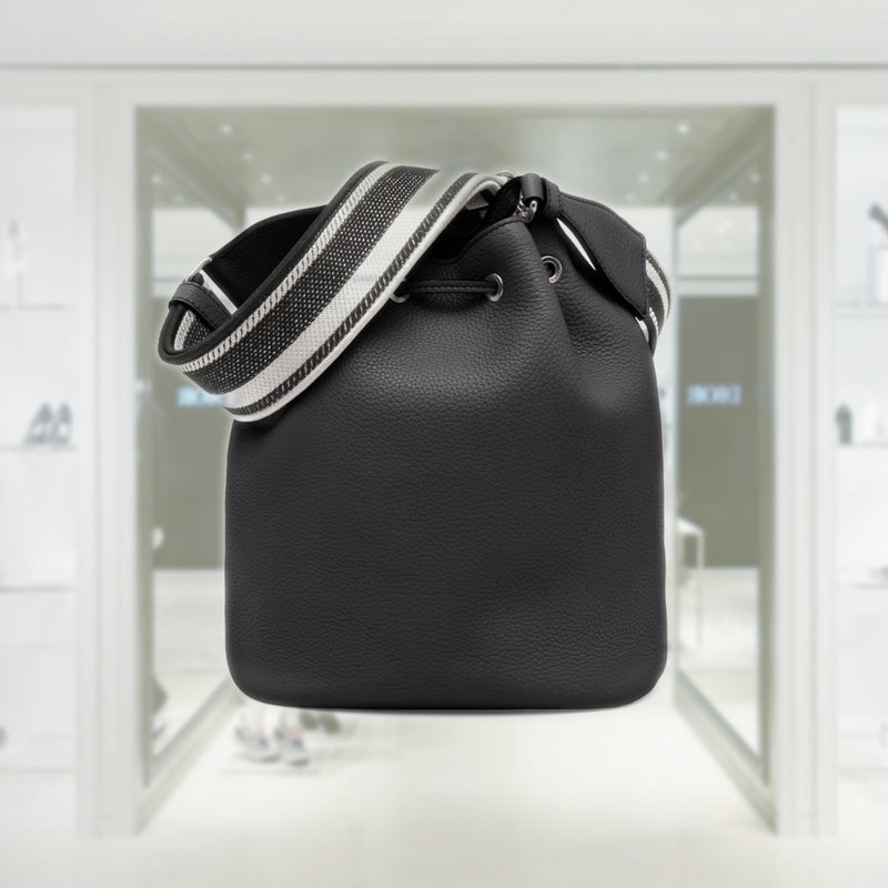 Leather bucket bag
