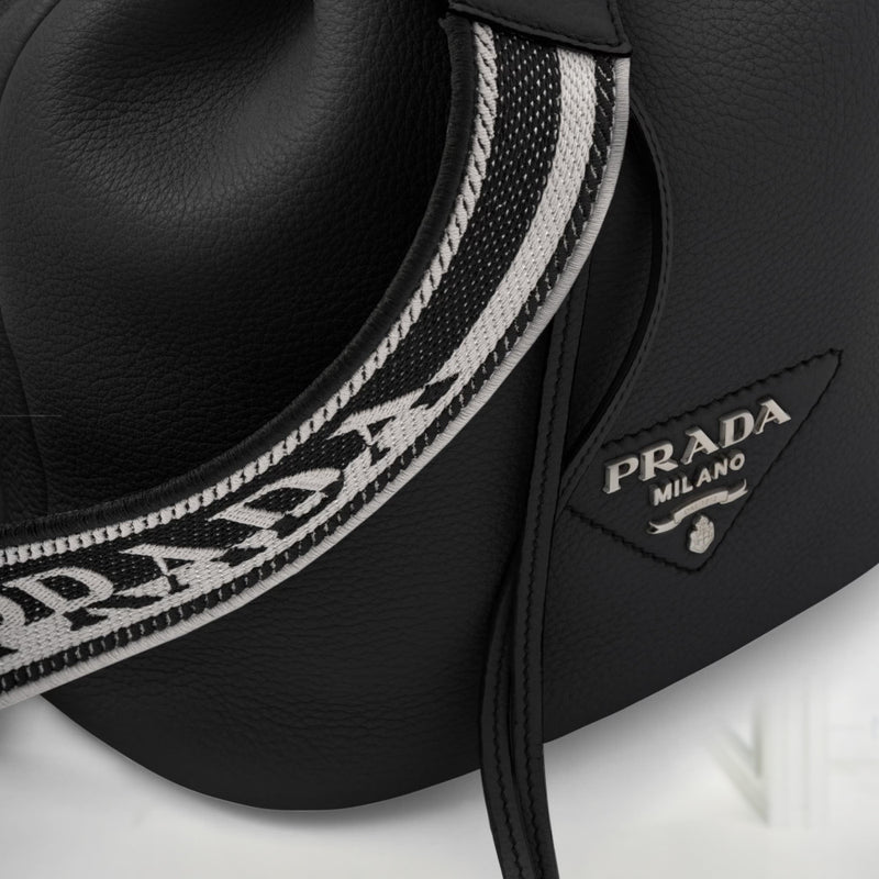 Leather bucket bag