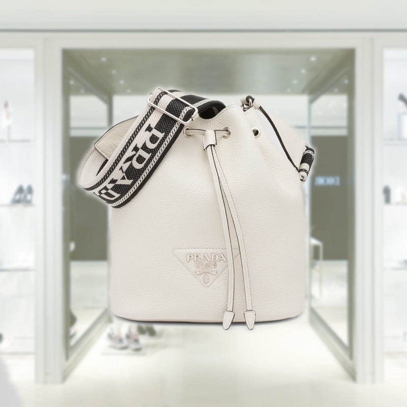 Leather bucket bag
