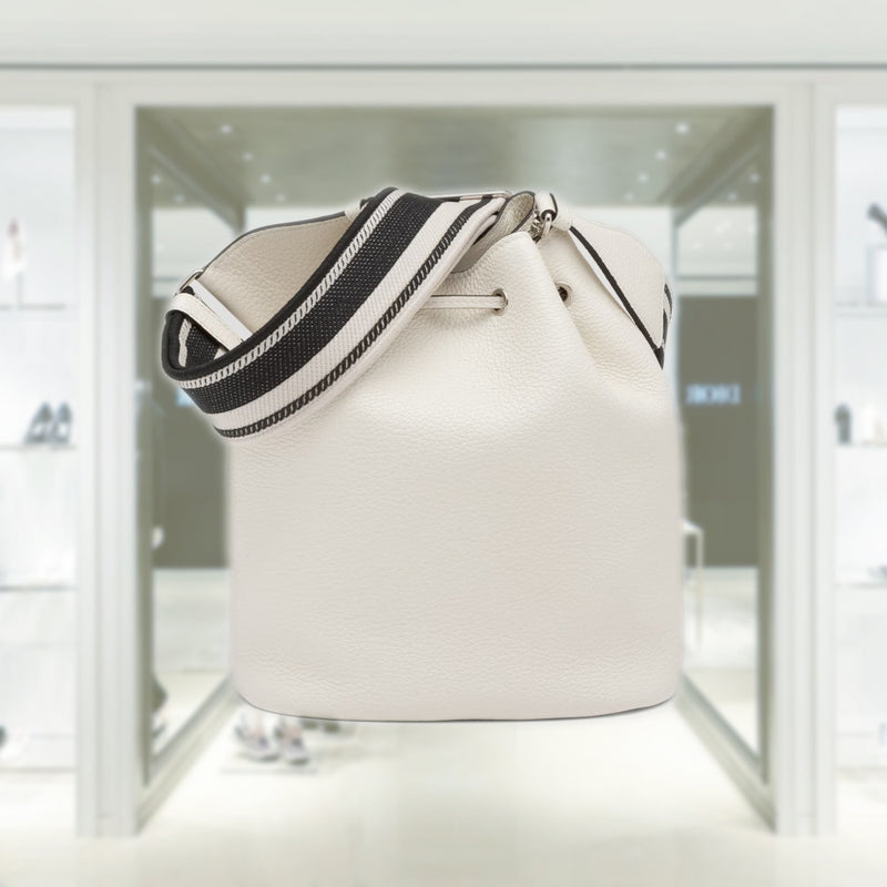 Leather bucket bag
