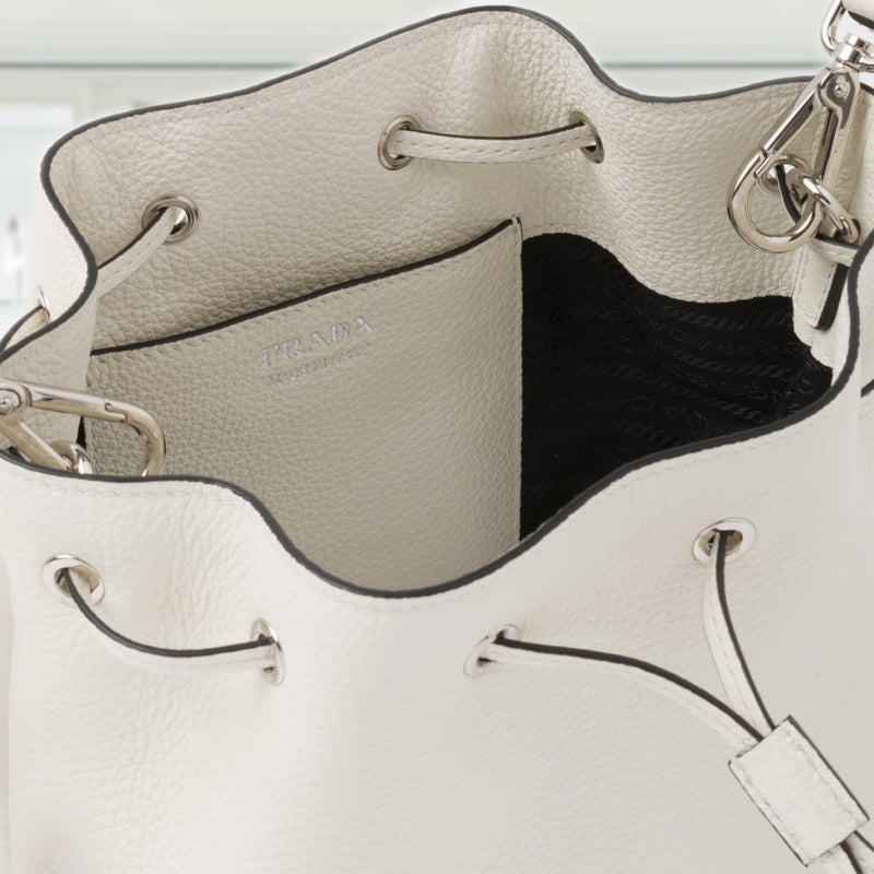Leather bucket bag