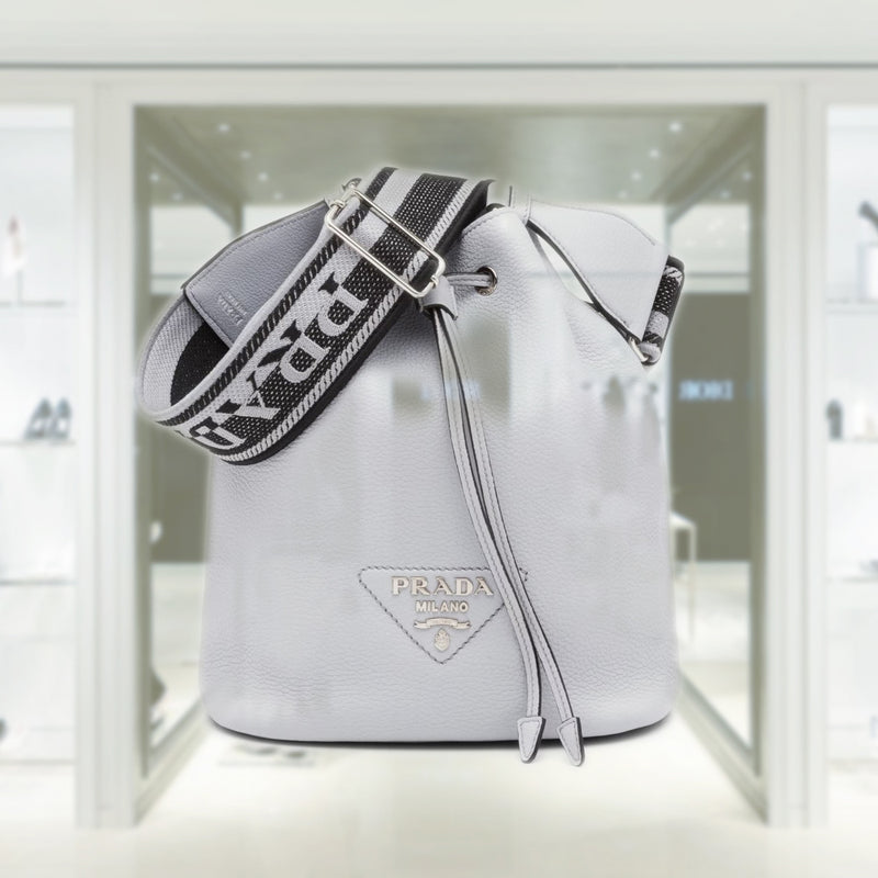 Leather bucket bag