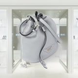Leather bucket bag
