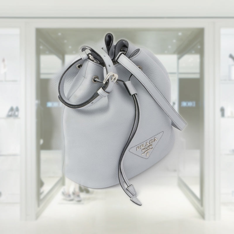 Leather bucket bag