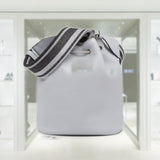 Leather bucket bag