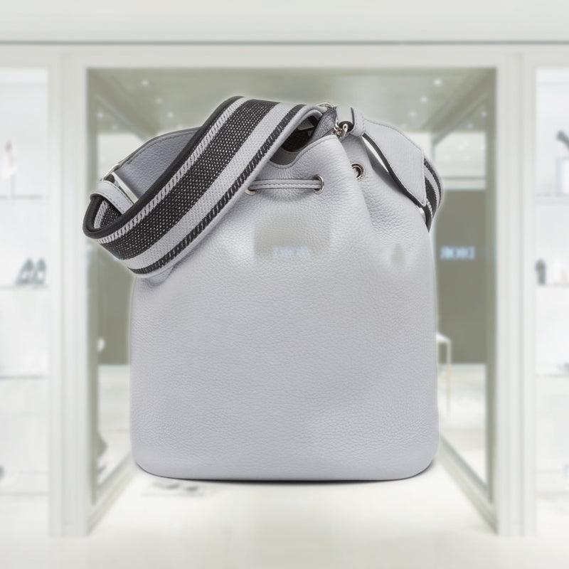 Leather bucket bag