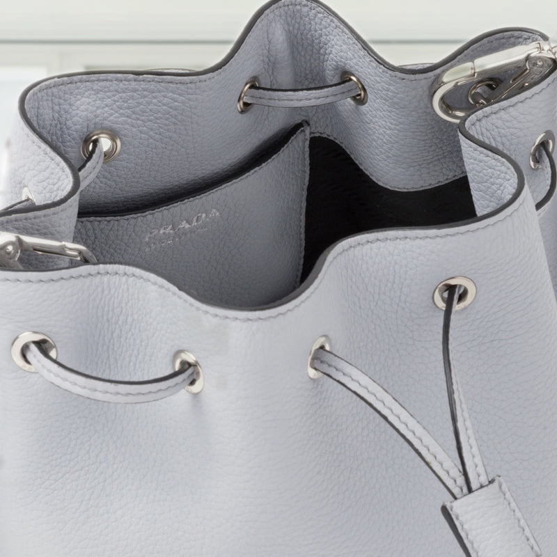 Leather bucket bag